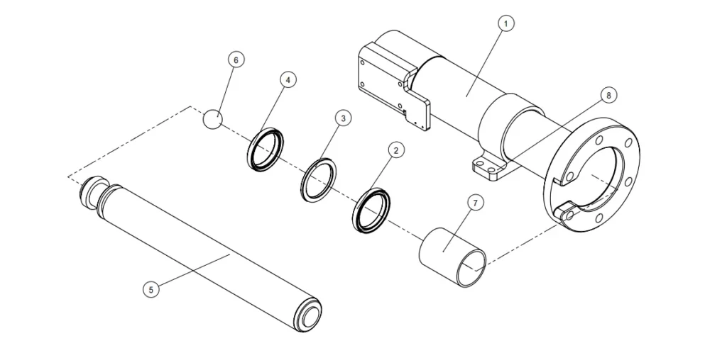 Precision honed bore detail
