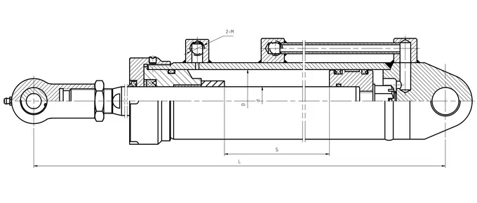 Attachment cylinder installed