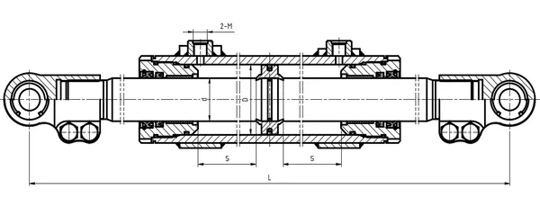 Steering cylinder seal and wiper detail
