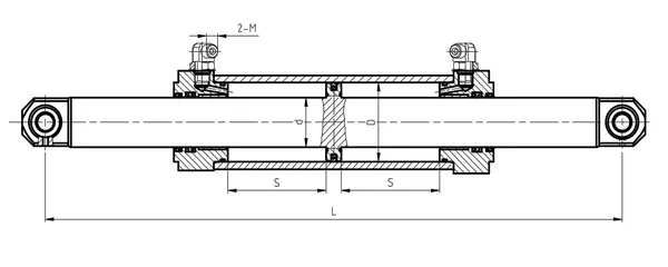 Steering cylinder gland assembly