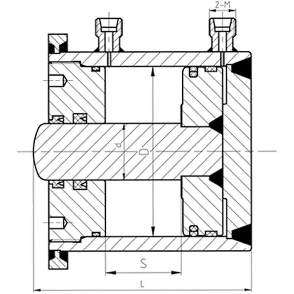 Forklift tilt cylinder barrel detail