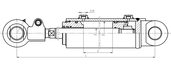 Forklift tilt cylinder complete assembly