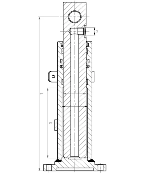 Cart lift cylinder smooth extension detail