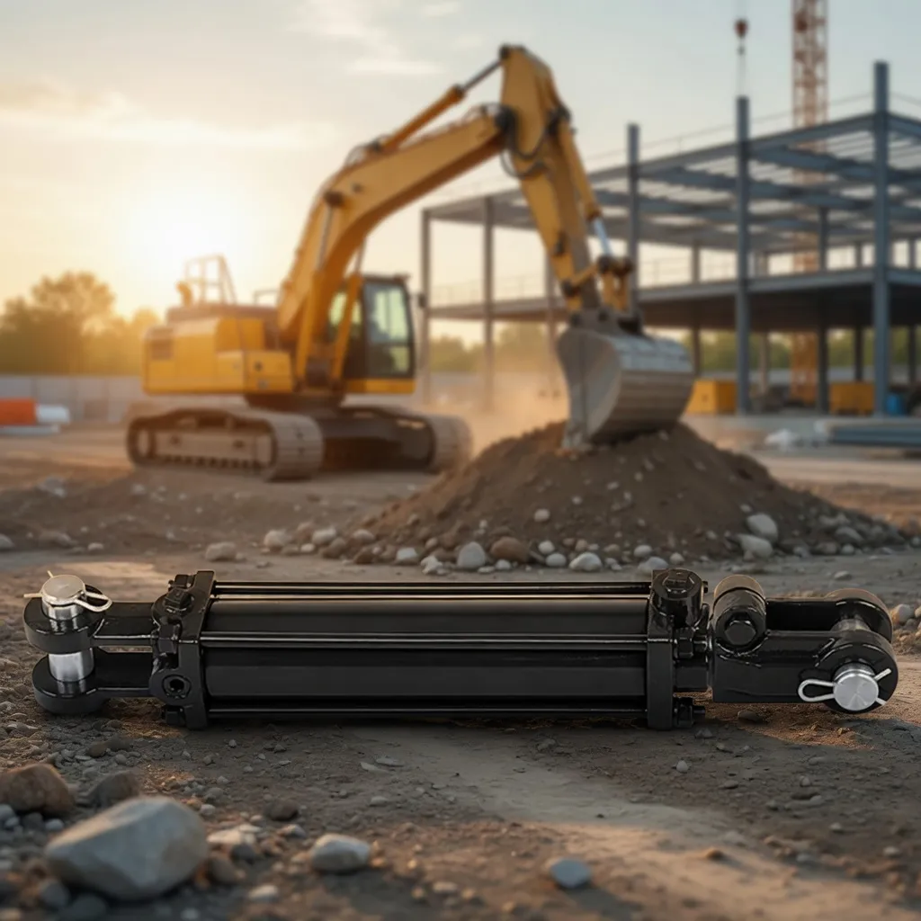 Double acting hydraulic cylinder showing piston seal bypass pressure loss