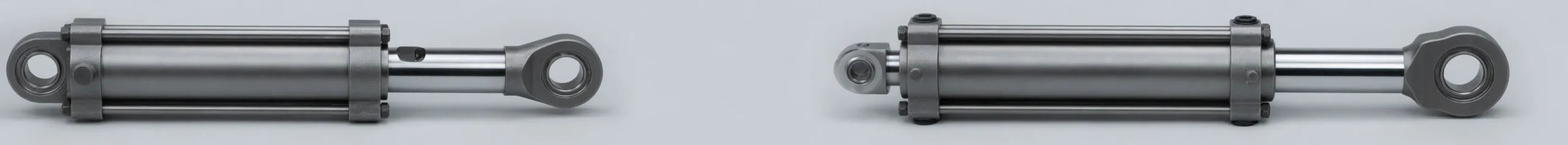 Agricultural hydraulic cylinder side view