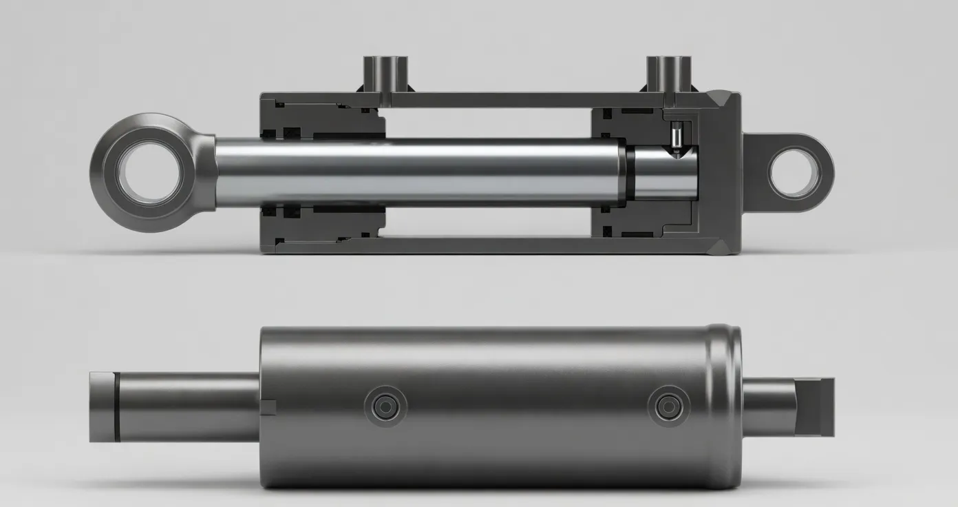 Cylinder end cap detail